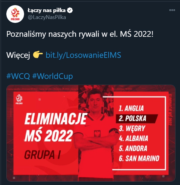 Znamy GRUPĘ POLSKI w el. do mundialu 2022!